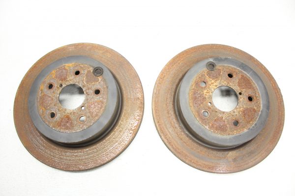 2008-2017 SUBARU IMPREZA WRX STI REAR BRAKE ROTORS LH/RH SET OEM 5X114 - Image 2