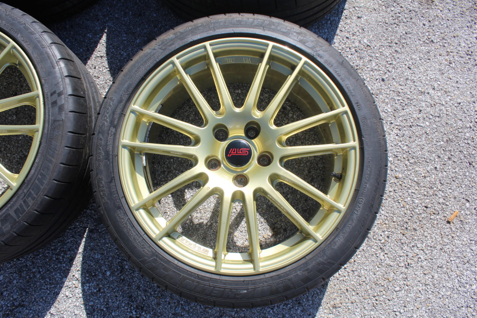 2005-2017 SUBARU WRX STI GOLD PRODRIVE GT1 RIMS WHEELS & TIRES 18X8.5 ...