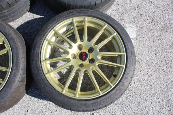 2005-2017 SUBARU WRX STI GOLD PRODRIVE GT1 RIMS WHEELS & TIRES 18X8.5 5X114 +53 - Image 5