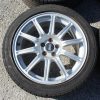 04 2004 SUBARU WRX STI SILVER FORGED BBS RIMS WHEELS & TIRES 5X100 17X7.5 OEM - Image 3