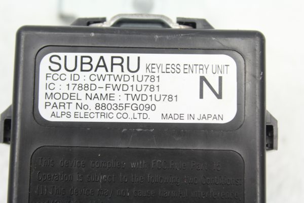 2011-2014 SUBARU WRX & STI KEY LESS KEYLESS ENTRY UNIT CONTROL MODULE OEM - Image 4