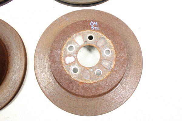 04 2004 SUBARU WRX STI FRONT & REAR BREMBO BRAKE ROTORS LH/RH SET 5X100 - Image 3