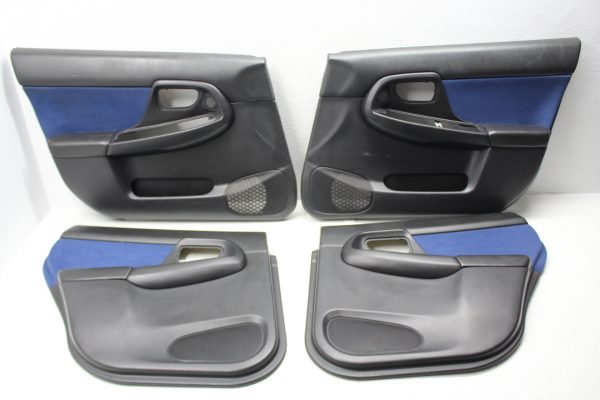 02-04 2002-2004 SUBARU WRX & STI FRONT AND REAR BLUE SUEDE DOOR PANELS CARDS SET
