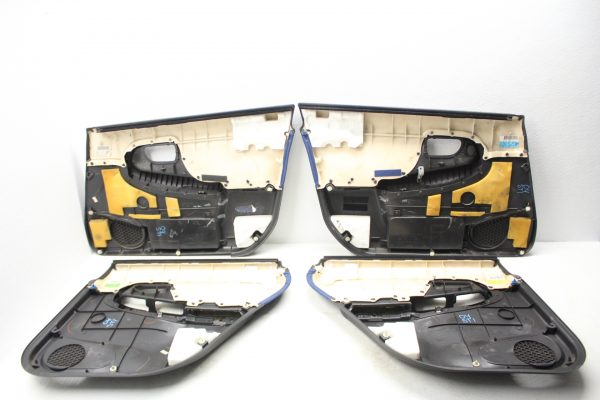 02-04 2002-2004 SUBARU WRX & STI FRONT AND REAR BLUE SUEDE DOOR PANELS CARDS SET - Image 2