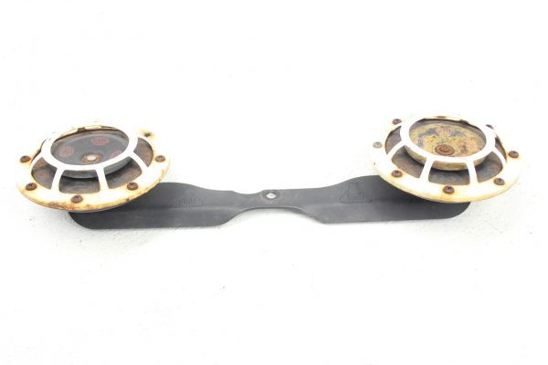 2002-2007 SUBARU IMPREZA WRX & STI WHITE HELLA HORNS W/ MOUNTING BRACKET - Image 2