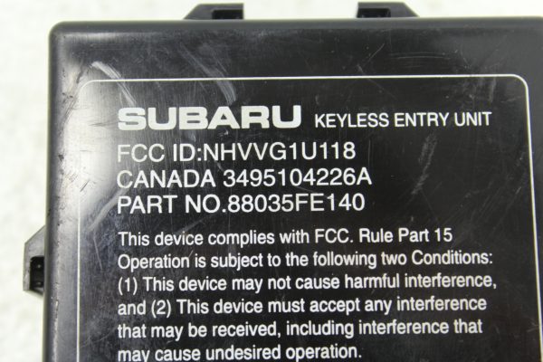 2004-2005 SUBARU WRX STI KEYLESS ENTRY CONTROL UNIT OEM 88035FE141 - Image 5
