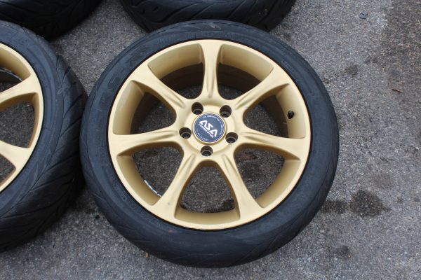 2015+ SUBARU WRX & 2004-2017 STI GOLD ASA JH-3 17X7.5 5X114 RIMS WHEELS & TIRES - Image 2