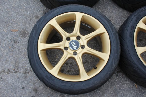 2015+ SUBARU WRX & 2004-2017 STI GOLD ASA JH-3 17X7.5 5X114 RIMS WHEELS & TIRES - Image 4