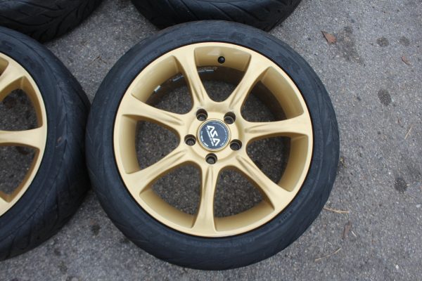 2015+ SUBARU WRX & 2004-2017 STI GOLD ASA JH-3 17X7.5 5X114 RIMS WHEELS & TIRES - Image 8