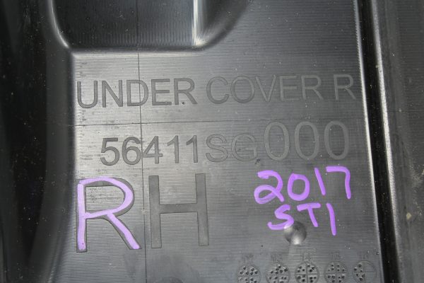 2015-2020 SUBARU WRX & STI UNDER COVER SIDE PLASTIC SPLASH GUARDS LH/RH SET OEM - Image 9