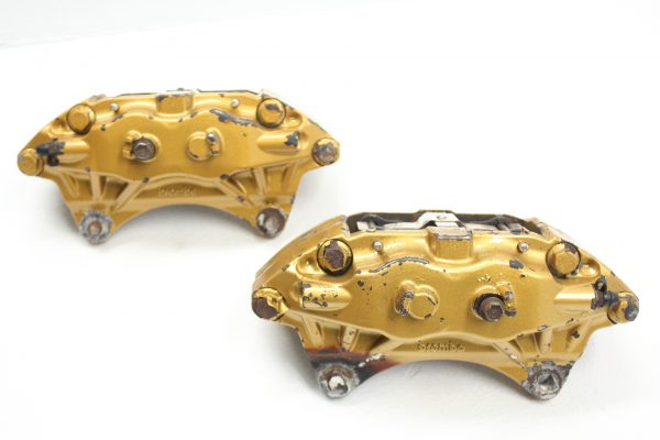 04-07 2004-2007 SUBARU WRX STI GOLD FRONT BREMBO BRAKE CALIPERS OEM EJ257 - Image 6