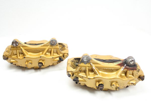 04-07 2004-2007 SUBARU WRX STI GOLD FRONT BREMBO BRAKE CALIPERS OEM EJ257 - Image 8