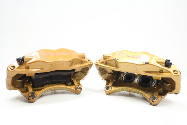 04-07 2004-2007 SUBARU WRX STI GOLD FRONT BREMBO BRAKE CALIPERS OEM EJ257 - Image 4