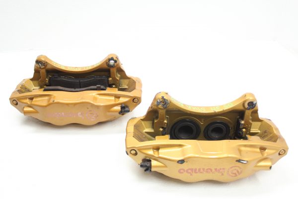 04-07 2004-2007 SUBARU WRX STI GOLD FRONT BREMBO BRAKE CALIPERS OEM EJ257 - Image 5