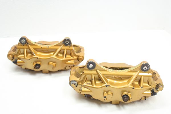 04-07 2004-2007 SUBARU WRX STI GOLD FRONT BREMBO BRAKE CALIPERS OEM EJ257 - Image 6