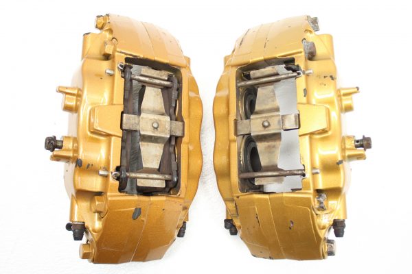 04-07 2004-2007 SUBARU WRX STI GOLD FRONT BREMBO BRAKE CALIPERS OEM EJ257 - Image 8