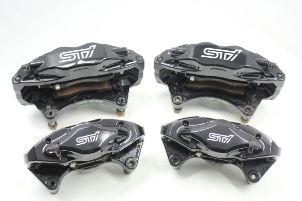 2008-2017 SUBARU WRX STI FRONT & REAR BREMBO BRAKE CALIPERS SET 26K MILES OEM
