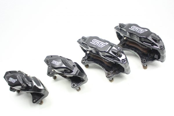 2008-2017 SUBARU WRX STI FRONT & REAR BREMBO BRAKE CALIPERS SET 26K MILES OEM - Image 10