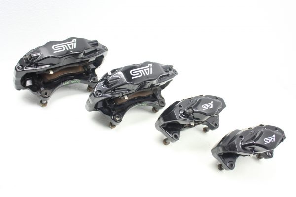 2008-2017 SUBARU WRX STI FRONT & REAR BREMBO BRAKE CALIPERS SET 26K MILES OEM - Image 11
