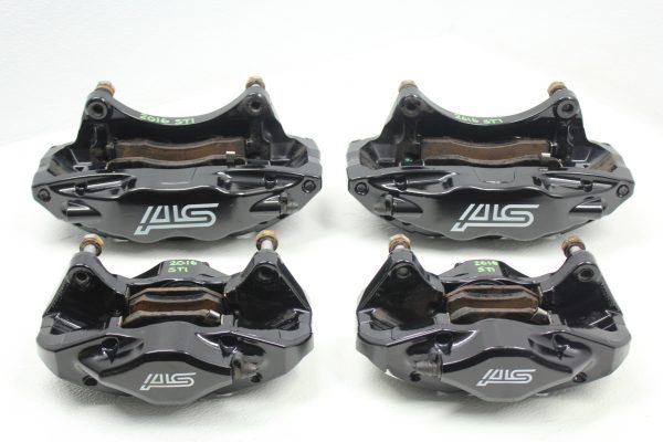 2008-2017 SUBARU WRX STI FRONT & REAR BREMBO BRAKE CALIPERS SET 26K MILES OEM - Image 4