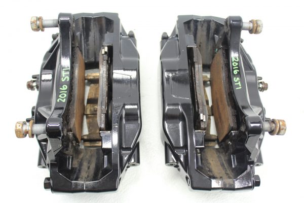 2008-2017 SUBARU WRX STI FRONT & REAR BREMBO BRAKE CALIPERS SET 26K MILES OEM - Image 5