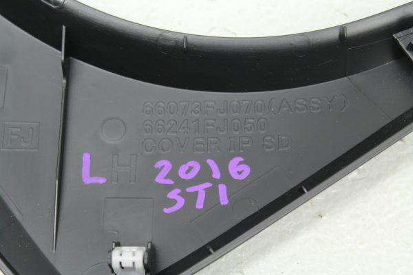 2015-2020 SUBARU WRX & STI DASHBOARD END CAP COVER LH DRIVER SIDE OEM - Image 7