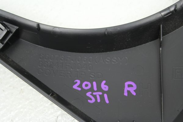 2015-2020 SUBARU WRX & STI RH PASSENGER SIDE DASHBOARD END CAP COVER OEM - Image 5