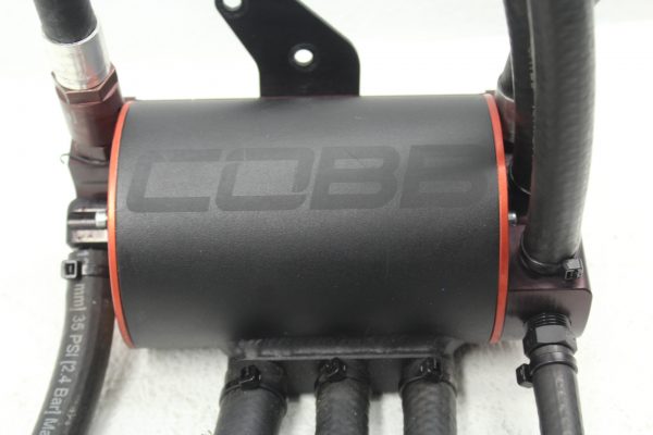 2008-2014 SUBARU WRX & 2008-2020 COBB TUNING AIR OIL SEPARATOR AOS BLACK/RED - Image 7