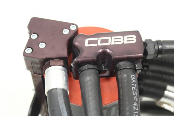 2008-2014 SUBARU WRX & 2008-2020 COBB TUNING AIR OIL SEPARATOR AOS BLACK/RED - Image 2