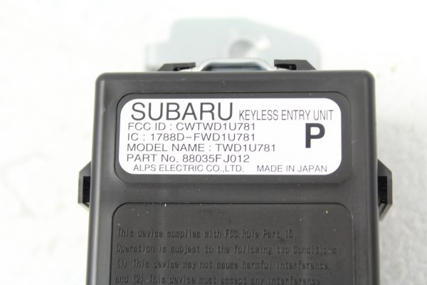 2015-2020 SUBARU WRX & STI KEYLESS ENTRY CONTROL UNIT MODULE 88035FJ012 OEM - Image 3