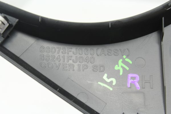 2015-2020 SUBARU WRX STI RH DASHBOARD PASSENGER SIDE END CAP COVER 66241FJ040 - Image 5