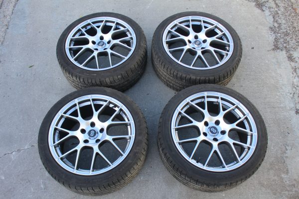 2005-2020 SUBARU WRX STI ENKEI RAIJIN 5X114 WHEELS RIMS & TIRES 18X8.5 +38