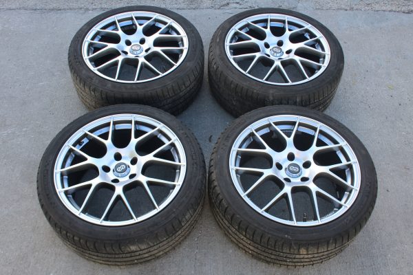 2005-2020 SUBARU WRX STI ENKEI RAIJIN 5X114 WHEELS RIMS & TIRES 18X8.5 +38 - Image 3