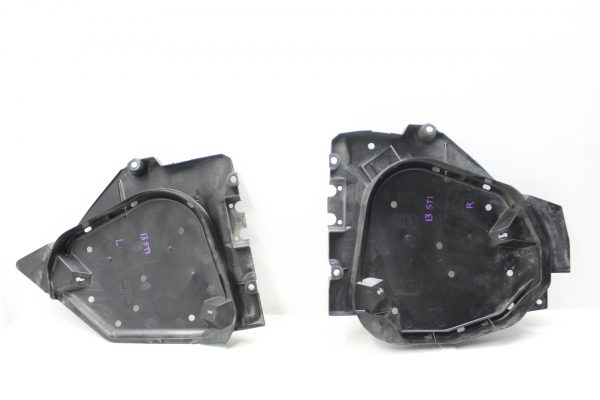 2008-2014 SUBARU WRX & STI FUEL TANK PROTECTOR PLASTIC COVER TRAY SET LH/RH OEM - Image 4