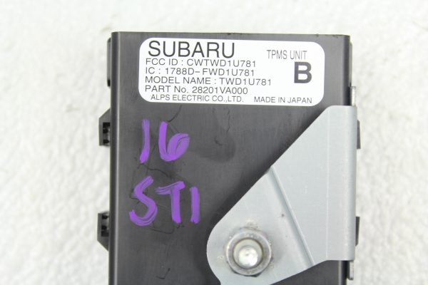 2015-2020 SUBARU WRX STI TIRE PRESSURE MONITORING TPMS UNIT 28201VA000 - Image 5