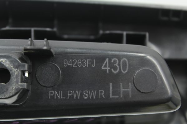 2015-2021 SUBARU WRX & STI REAR LH DRIVER SIDE WINDOW SWITCH PANEL BLACK OEM - Image 5