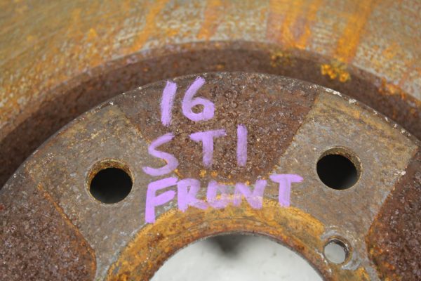 2008-2017 SUBARU WRX STI SINGLE FRONT BRAKE ROTOR 5X114 21K MILES OEM - Image 5