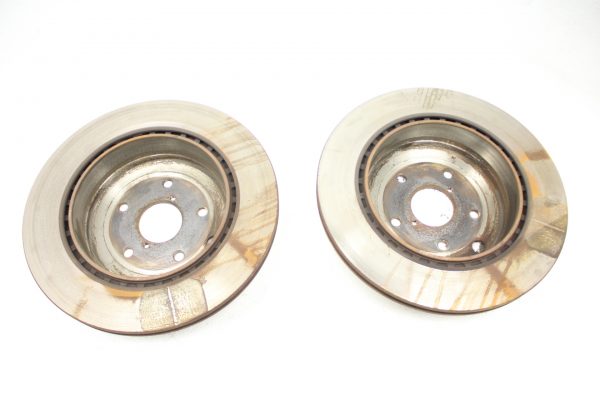 2008-2017 SUBARU WRX STI REAR BRAKE ROTOR SET LH/RH 5X114 OEM 21K MILES - Image 3