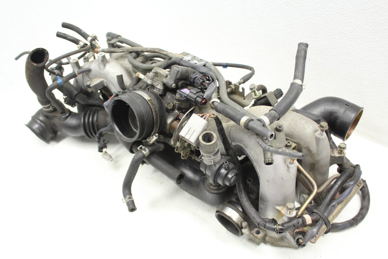 20022005 SUBARU WRX JDM INTAKE MANIFOLD THROTTLE BODY RAILS PINK STI