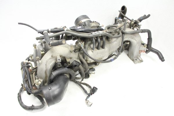 2002-2005 SUBARU WRX JDM INTAKE MANIFOLD THROTTLE BODY RAILS PINK STI INJECTORS - Image 3