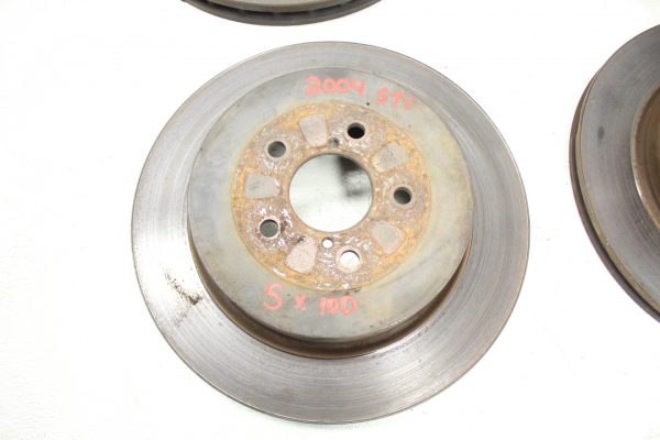 04 2004 SUBARU WRX STI FRONT & REAR BREMBO BRAKE ROTORS SET 5X100 OEM - Image 5