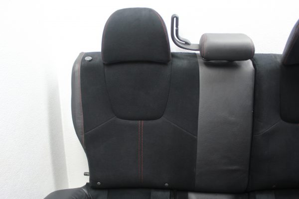 2010-2014 SUBARU WRX & STI HATCH REAR SEATS UPPER & LOWER SET BLACK/RED STICH - Image 4