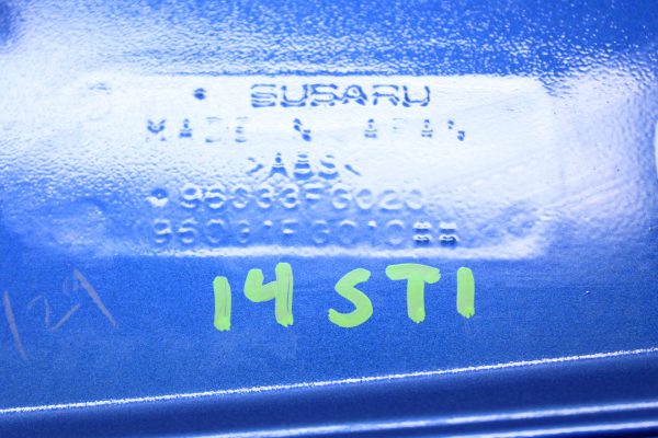 2008-2014 SUBARU WRX & STI HATCH WING SPOILER WORLD RALLY BLUE WRB OEM - Image 11
