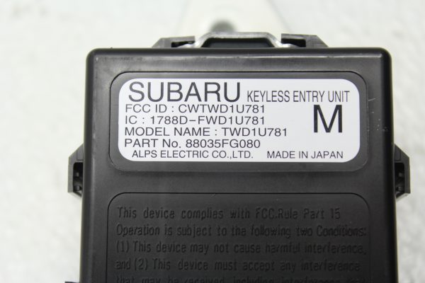 2011-2014 SUBARU WRX & STI KEY LESS KEYLESS ENTRY UNIT CONTROL MODULE OEM - Image 5