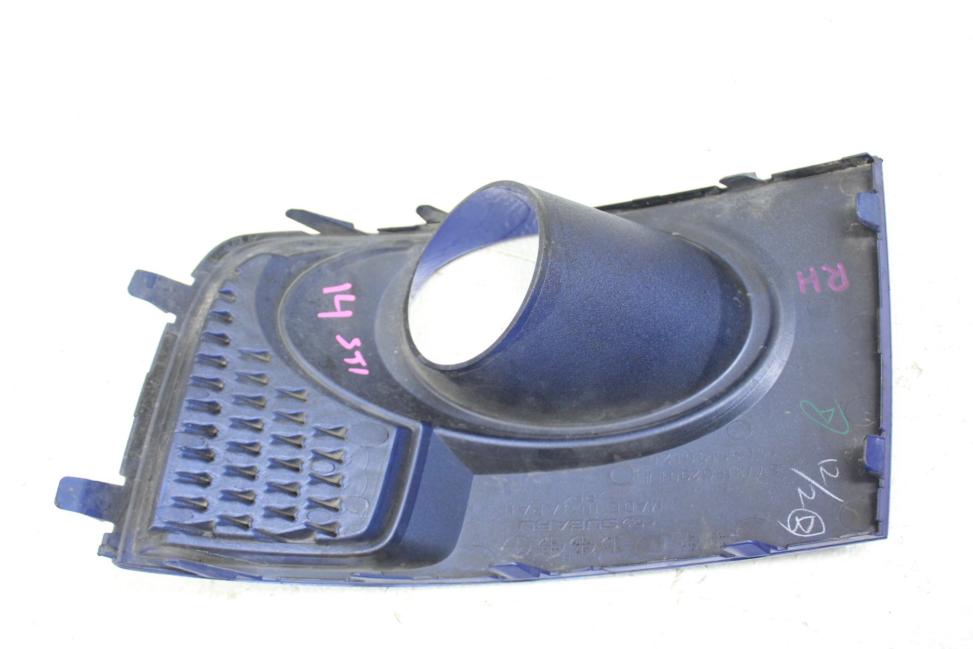20112014 SUBARU WRX STI FOG LIGHT COVER BEZEL BLUE RH PASSENGER SIDE