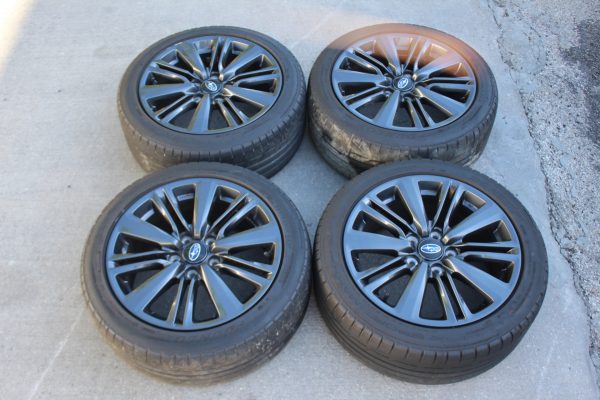2015-2020 SUBARU WRX ENKEI WHEELS RIMS 17X8 5X114 OEM TIRES 235/45/17 28111VA020 - Image 3