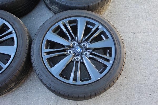 2015-2020 SUBARU WRX ENKEI WHEELS RIMS 17X8 5X114 OEM TIRES 235/45/17 28111VA020 - Image 6