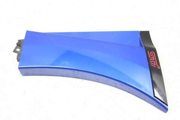 2008-2014 SUBARU WRX STI RH PASSENGER SIDE FENDER GARNISH WORLD RALLY BLUE OEM - Image 2