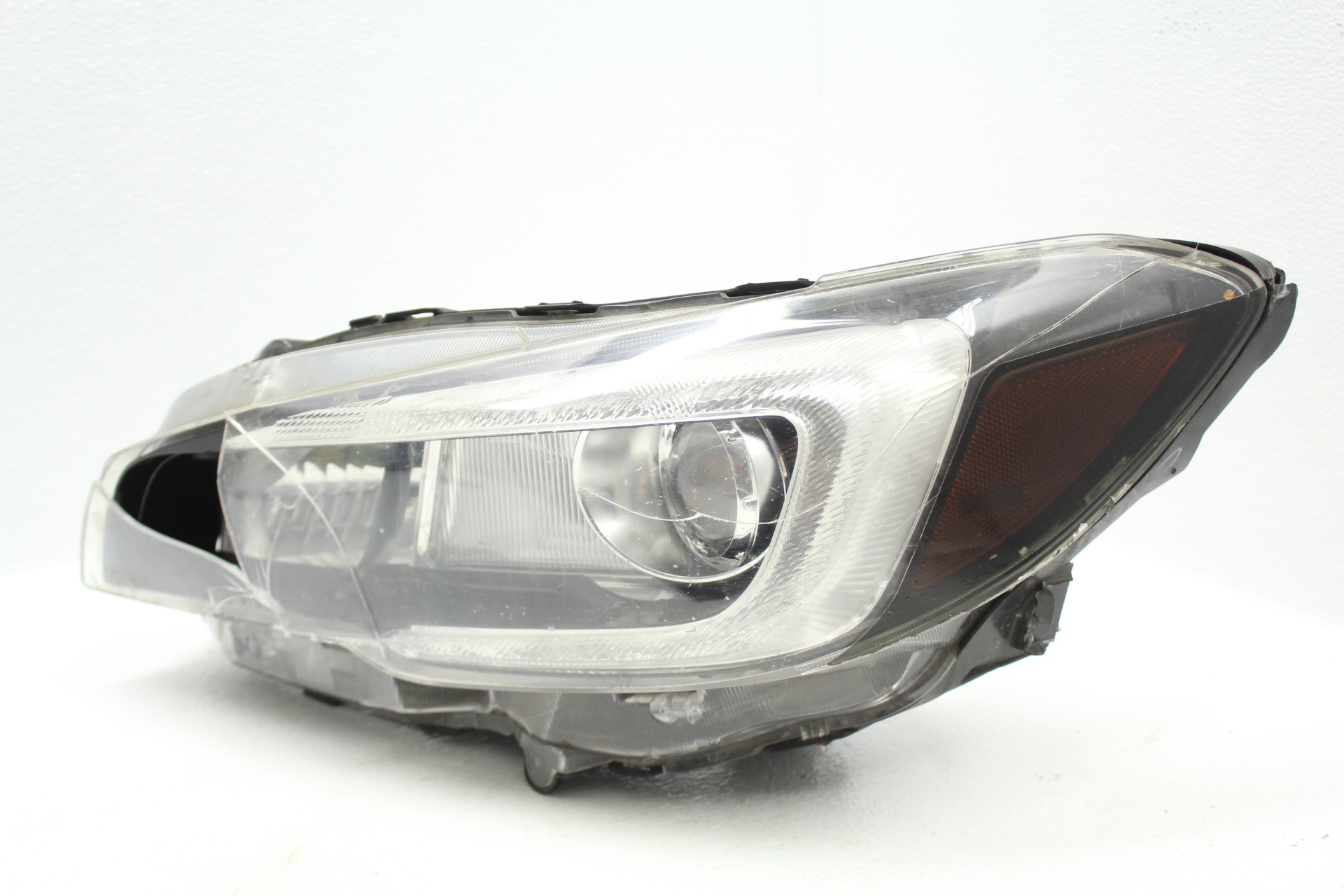 2015-2017 SUBARU WRX LH DRIVER SIDE HALOGEN LED HEADLIGHT *CRACKED ...