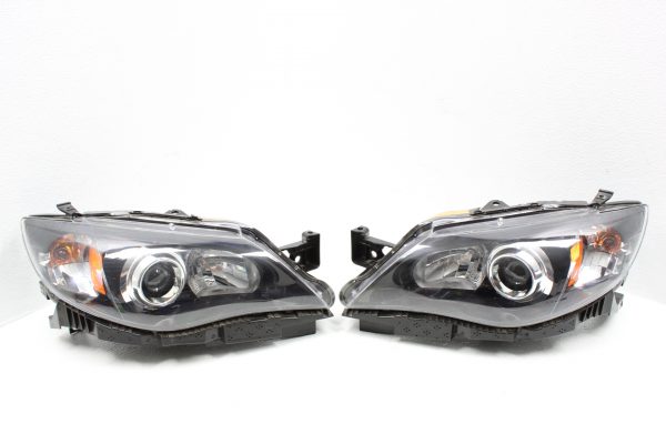 2008-2014 SUBARU IMPREZA WRX STI HID XENON BLACK HEADLIGHTS SET LH/RH EJ257